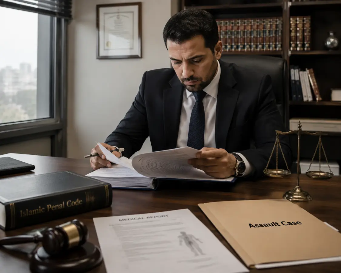 وکیل برای پرونده ضرب و جرح