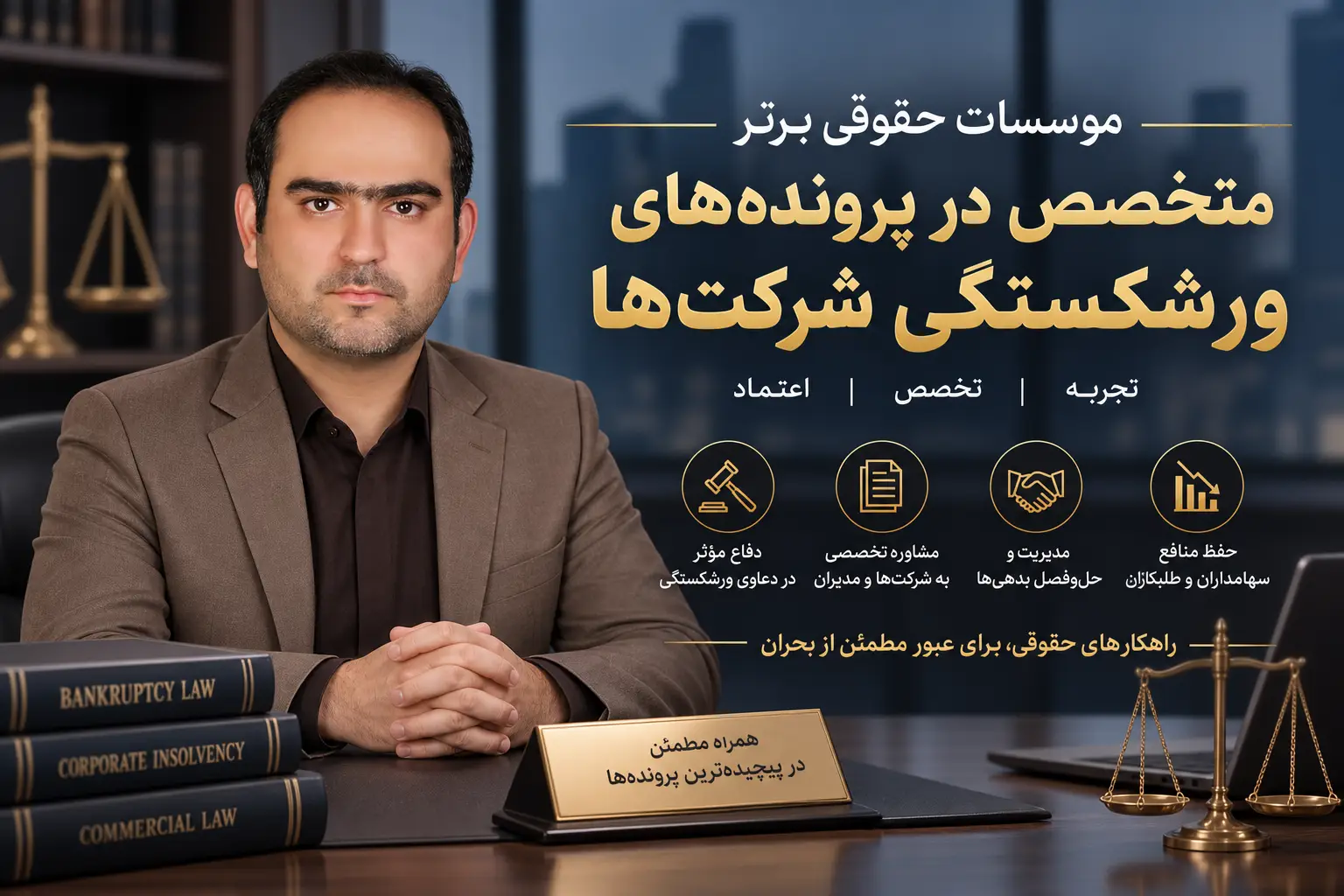 گروه وکلای استیفاء متخصص در پرونده‌های ورشکستگی شرکت‌ها