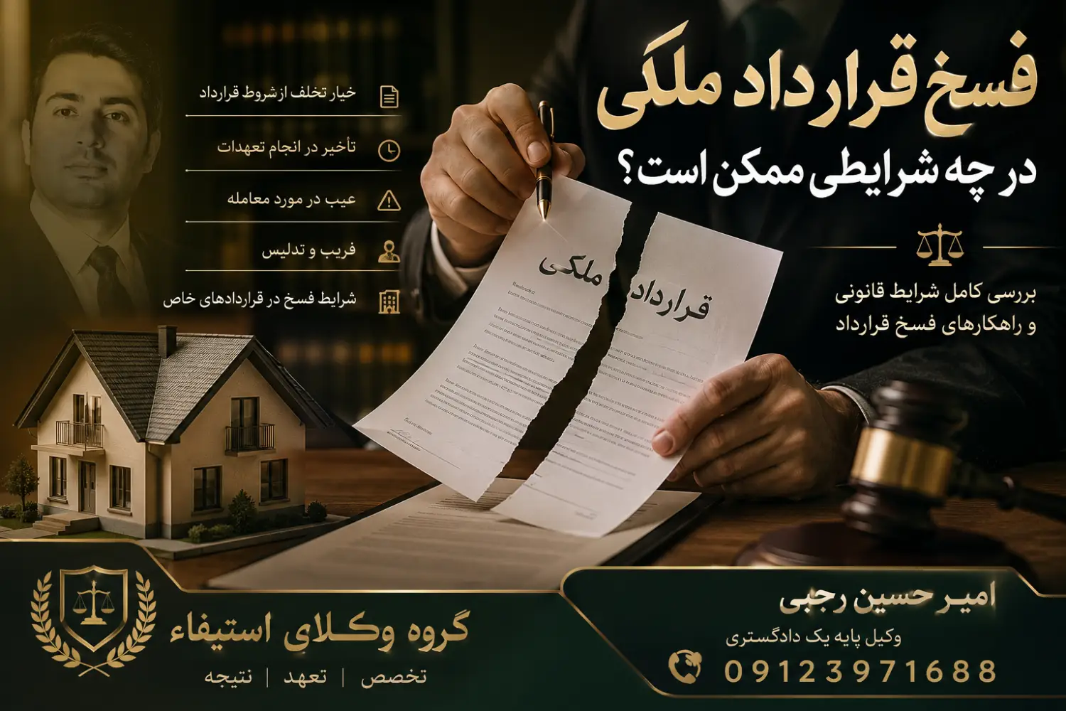 فسخ قرارداد ملکی در چه شرایطی ممکن است؟