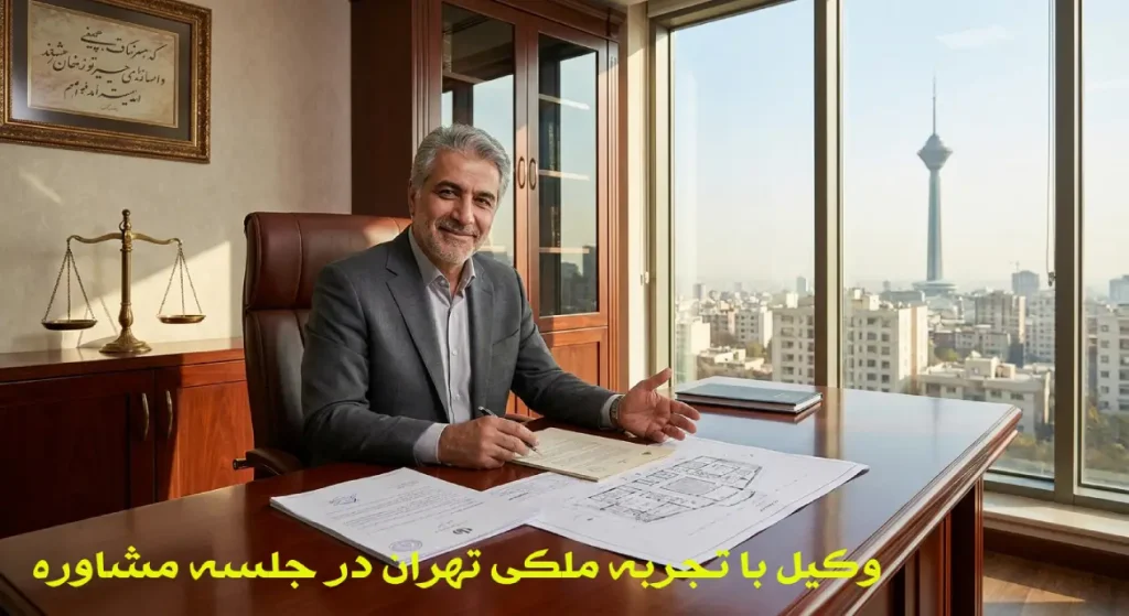 وکیل با تجربه ملکی تهران در جلسه مشاوره