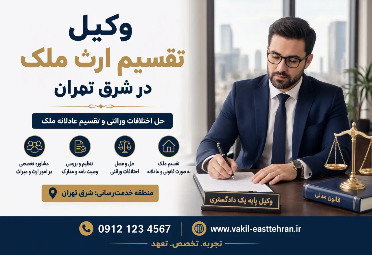 وکیل تقسیم ارث در شرق تهران امیرحسین رجبی