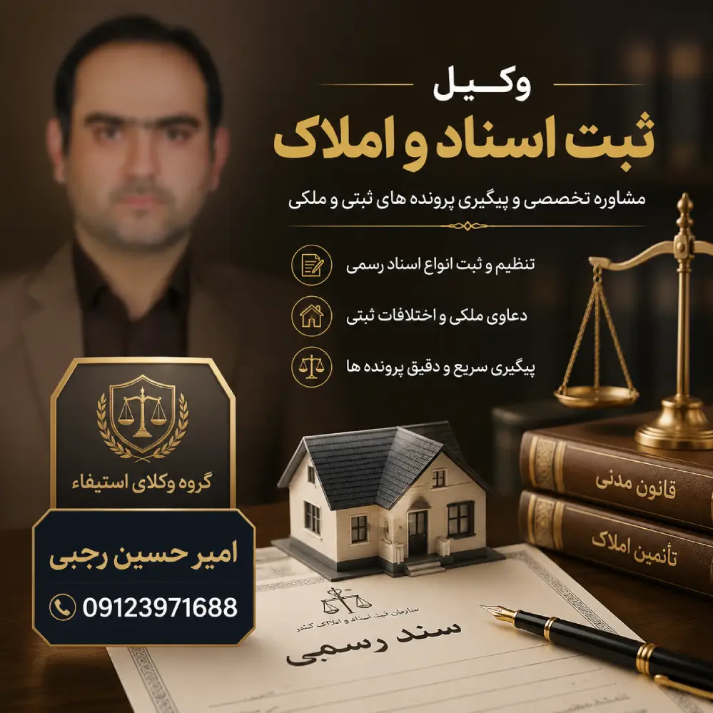 وکیل ثبت اسناد و املاک امیر حسین رجبی