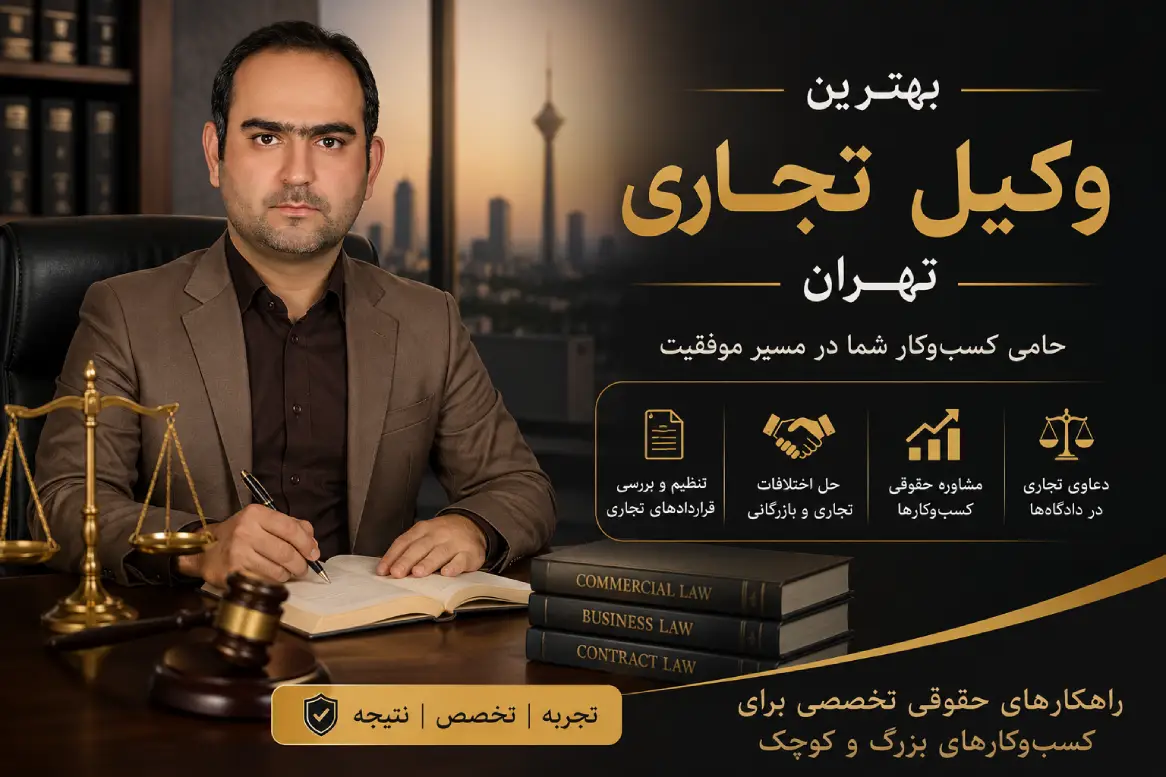 بهترین وکیل تجاری تهران - امیر حسین رجبی