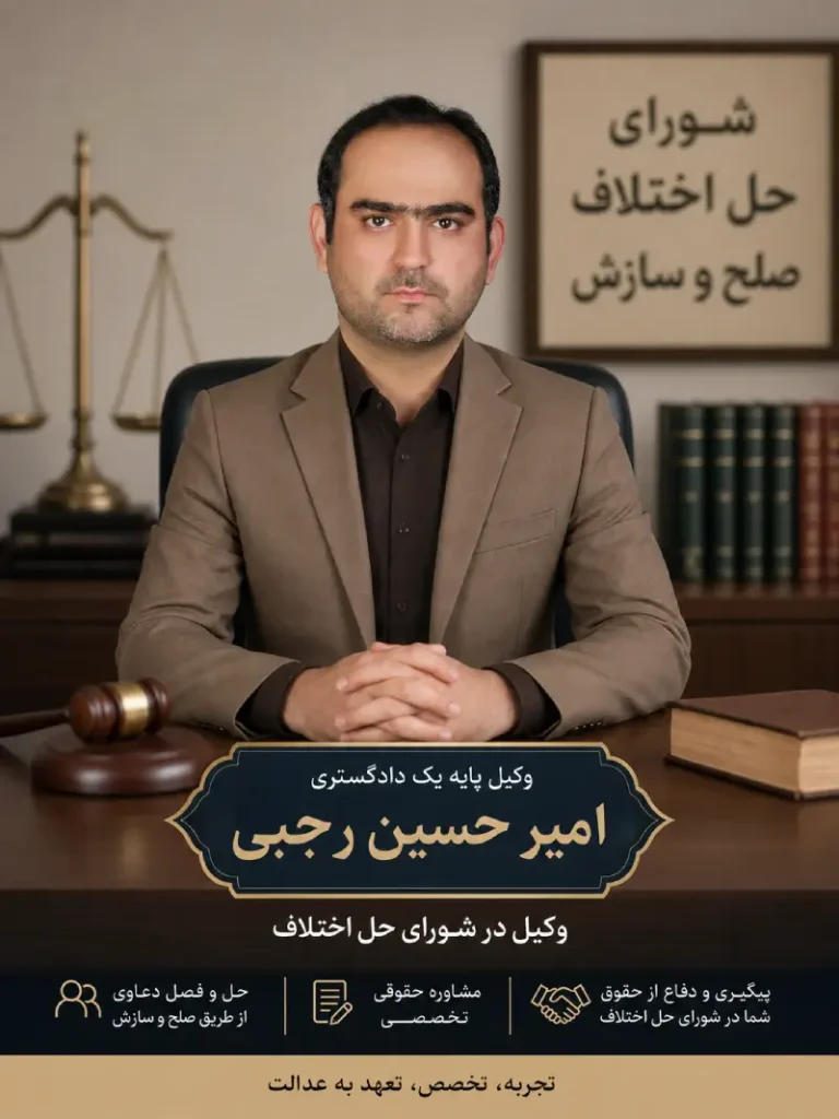 وکیل شورای حل اختلاف امیر حسین رجبی